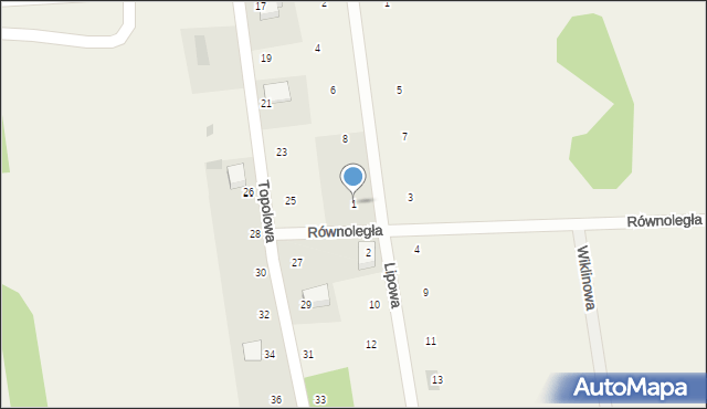 Klepaczka, Równoległa, 1, mapa Klepaczka