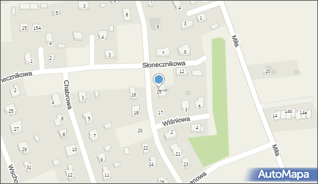 Kleszczów, Różana, 15, mapa Kleszczów