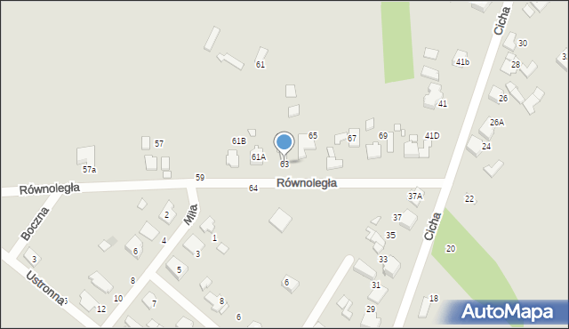 Kłobuck, Równoległa, 63, mapa Kłobuck