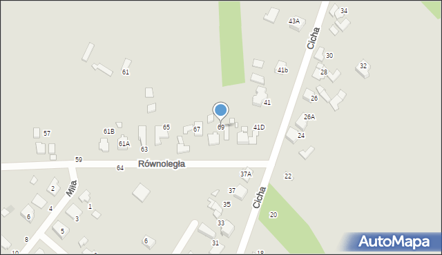 Kłobuck, Równoległa, 69, mapa Kłobuck