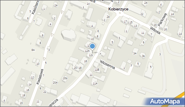 Kobierzyce, Robotnicza, 12B, mapa Kobierzyce