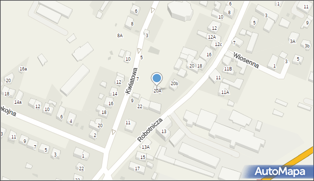 Kobierzyce, Robotnicza, 20A, mapa Kobierzyce