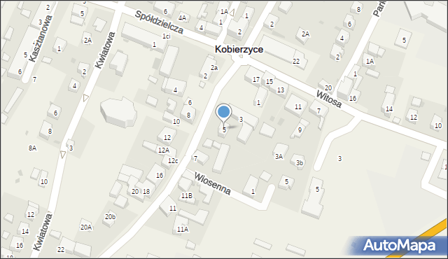 Kobierzyce, Robotnicza, 5, mapa Kobierzyce