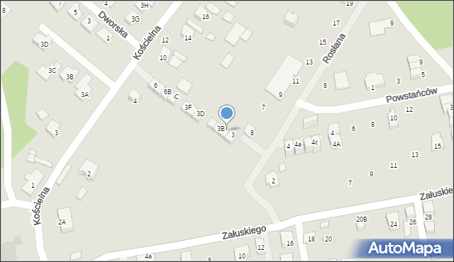 Kobyłka, Rosłana Władysława, ks., 3A, mapa Kobyłka
