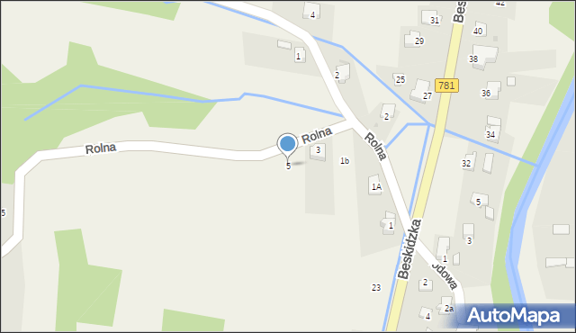 Kocierz Moszczanicki, Rolna, 5, mapa Kocierz Moszczanicki