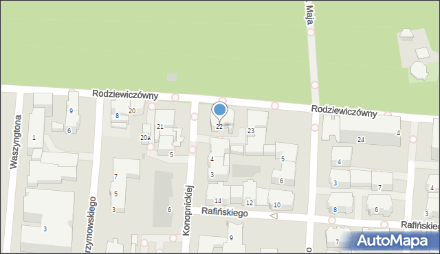 Kołobrzeg, Rodziewiczówny Marii, 22, mapa Kołobrzegu