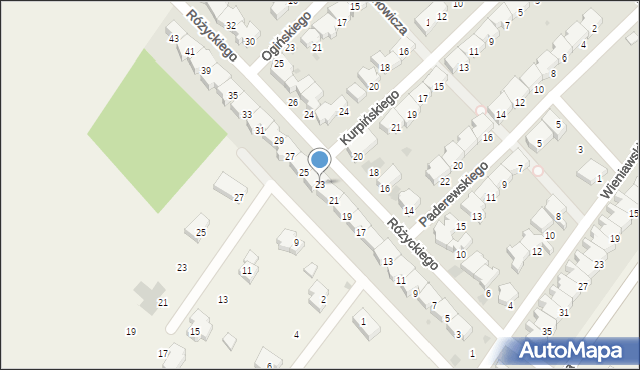 Kołobrzeg, Różyckiego Ludomira, 23, mapa Kołobrzegu