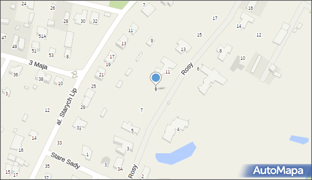 Komorów, Rosy, 9, mapa Komorów