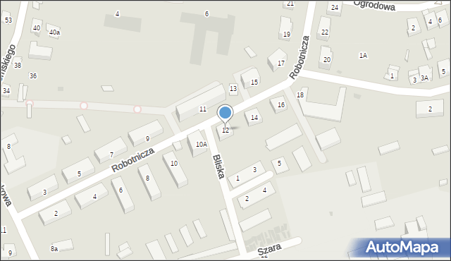Koniecpol, Robotnicza, 12, mapa Koniecpol