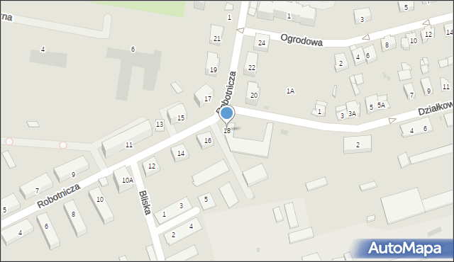 Koniecpol, Robotnicza, 18, mapa Koniecpol