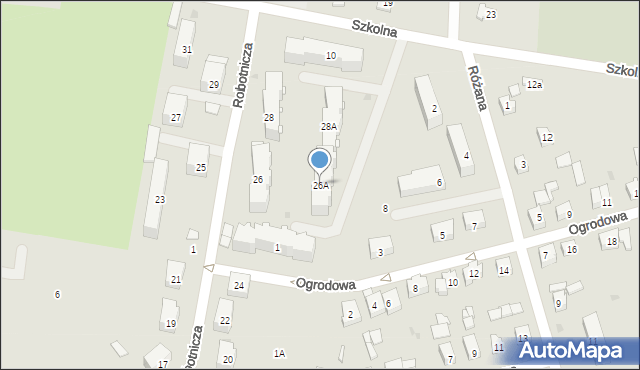 Koniecpol, Robotnicza, 26A, mapa Koniecpol