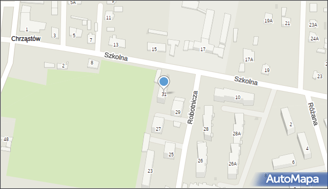 Koniecpol, Robotnicza, 31, mapa Koniecpol