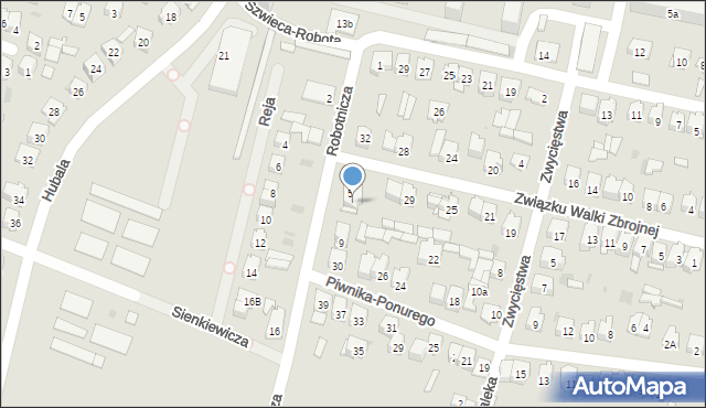 Końskie, Robotnicza, 7, mapa Końskie