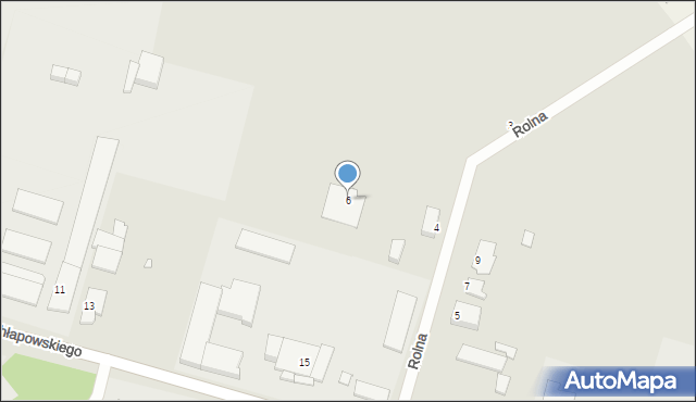 Kościan, Rolna, 6, mapa Kościan