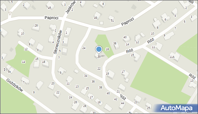 Koszalin, Róż, 20, mapa Koszalina