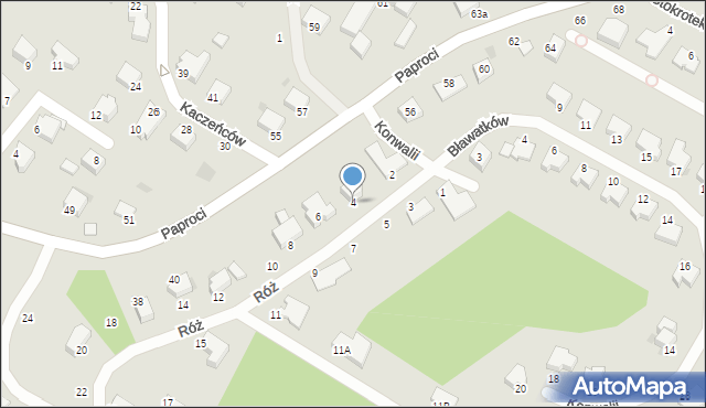 Koszalin, Róż, 4, mapa Koszalina