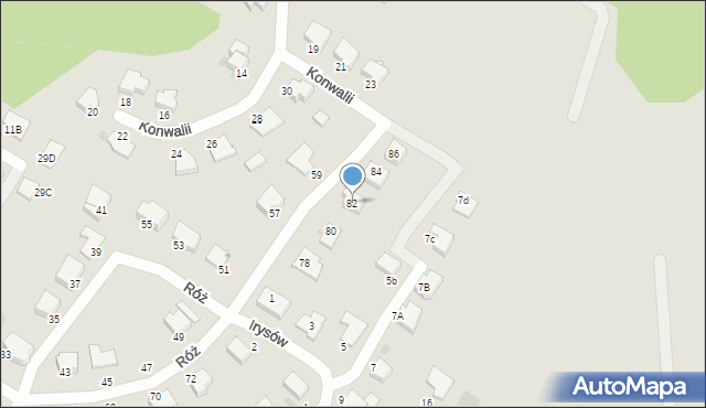 Koszalin, Róż, 82, mapa Koszalina