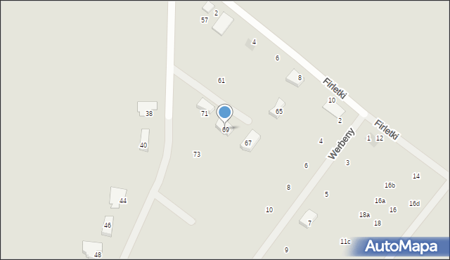 Koszalin, Rolna, 69, mapa Koszalina