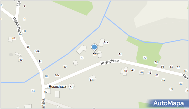 Koziegłowy, Rosochacz, 76, mapa Koziegłowy