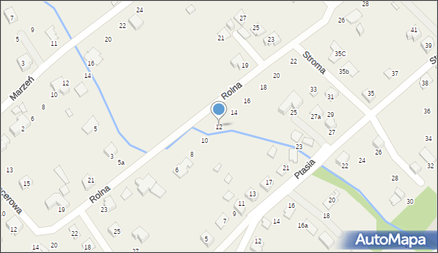 Kozy, Rolna, 12, mapa Kozy