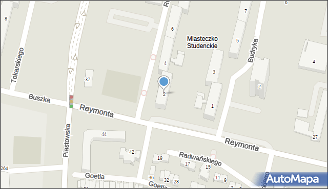 Kraków, Rostafińskiego Józefa, 2, mapa Krakowa