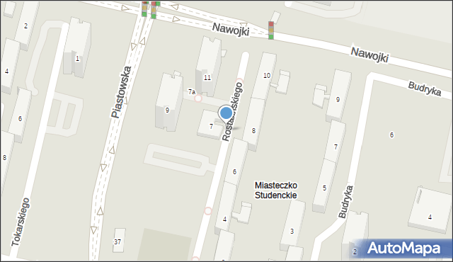 Kraków, Rostafińskiego Józefa, 8p, mapa Krakowa