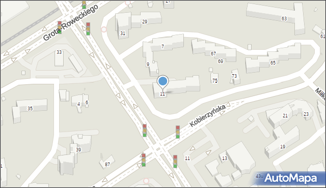 Kraków, Rostworowskiego Stanisława, gen., 11, mapa Krakowa