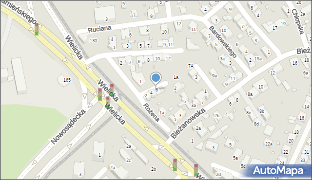 Kraków, Rożena Władysława, 6, mapa Krakowa