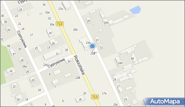 Kraszew, Rokicińska, 21B, mapa Kraszew