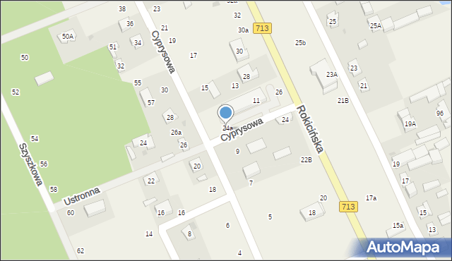 Kraszew, Rokicińska, 26a, mapa Kraszew