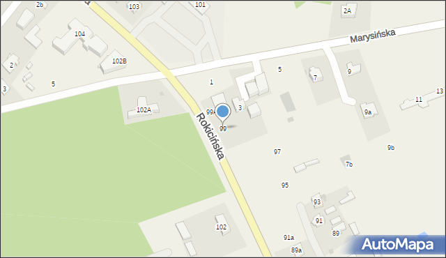 Kraszew, Rokicińska, 99, mapa Kraszew