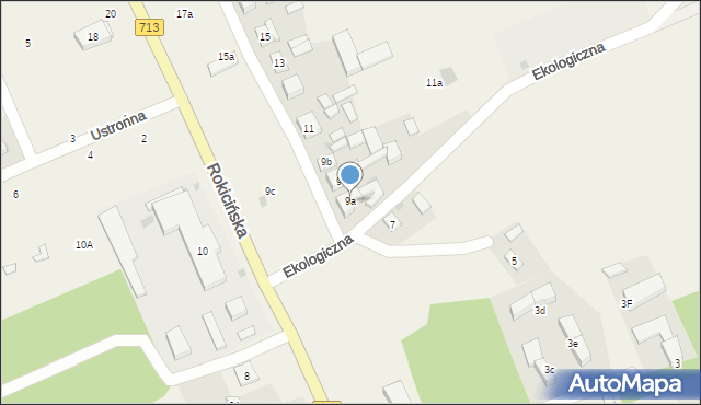 Kraszew, Rokicińska, 9a, mapa Kraszew