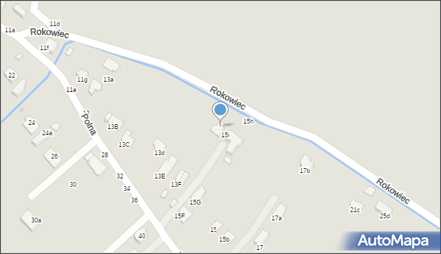 Krosno, Rokowiec, 14, mapa Krosna