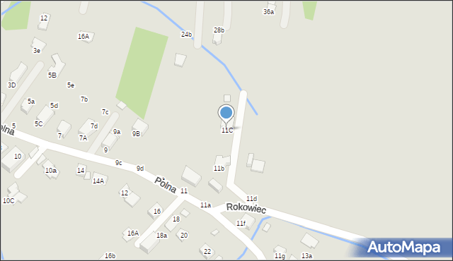 Krosno, Rokowiec, 3, mapa Krosna