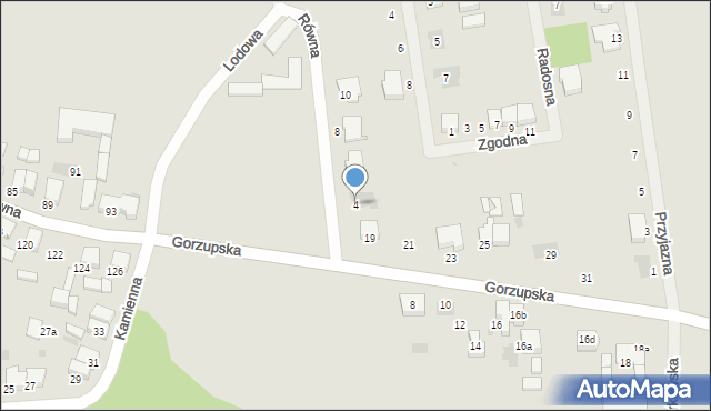 Krotoszyn, Równa, 4, mapa Krotoszyna