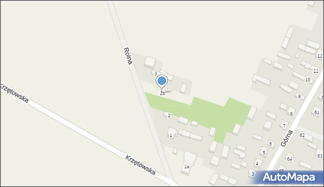Krzętów, Rolna, 2b, mapa Krzętów