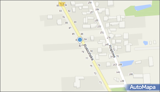 Kurowice, Rokicińska, 81, mapa Kurowice