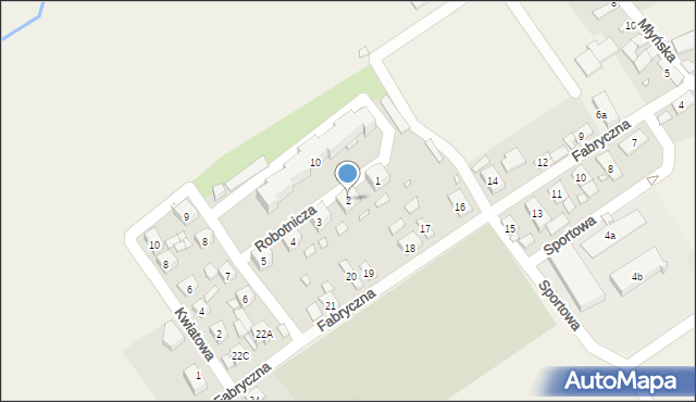 Łącznik, Robotnicza, 2, mapa Łącznik