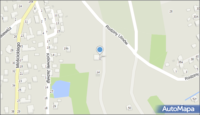 Łańcut, Rodziny Ulmów, 12, mapa Łańcut