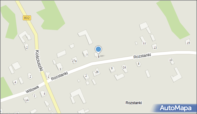 Latowicz, Rozstanki, 9, mapa Latowicz