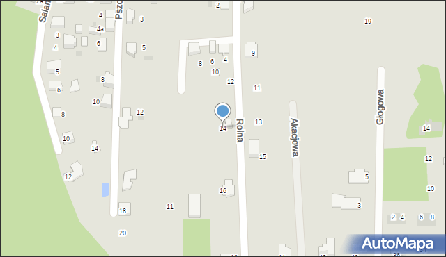 Łaziska Górne, Rolna, 14, mapa Łaziska Górne