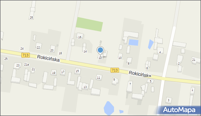 Łaznowska Wola, Rokicińska, 12, mapa Łaznowska Wola