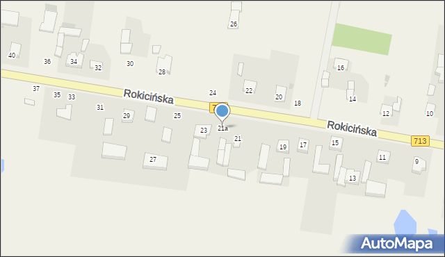 Łaznowska Wola, Rokicińska, 21a, mapa Łaznowska Wola
