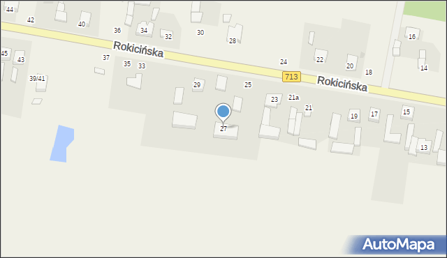 Łaznowska Wola, Rokicińska, 27, mapa Łaznowska Wola