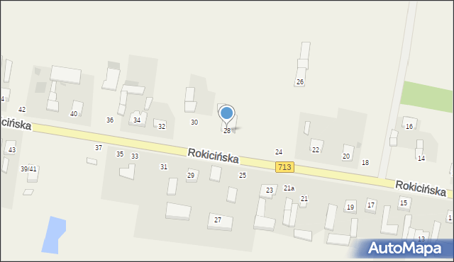 Łaznowska Wola, Rokicińska, 28, mapa Łaznowska Wola