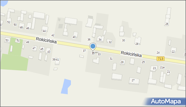 Łaznowska Wola, Rokicińska, 35, mapa Łaznowska Wola