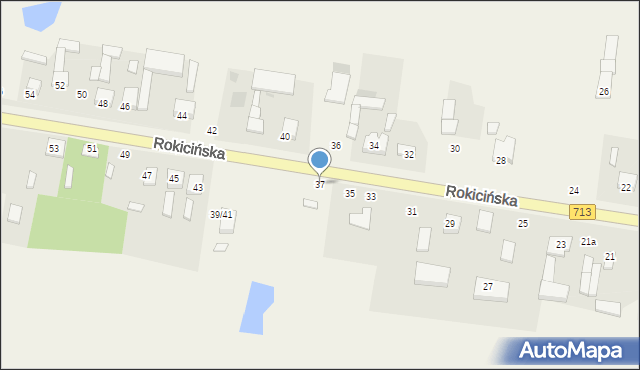 Łaznowska Wola, Rokicińska, 37, mapa Łaznowska Wola