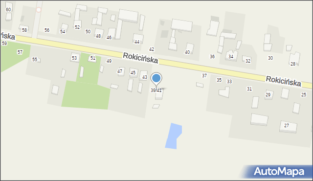 Łaznowska Wola, Rokicińska, 39/41, mapa Łaznowska Wola