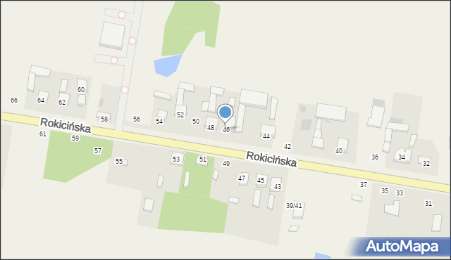 Łaznowska Wola, Rokicińska, 46, mapa Łaznowska Wola