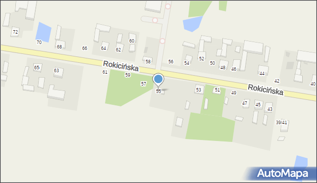 Łaznowska Wola, Rokicińska, 55, mapa Łaznowska Wola